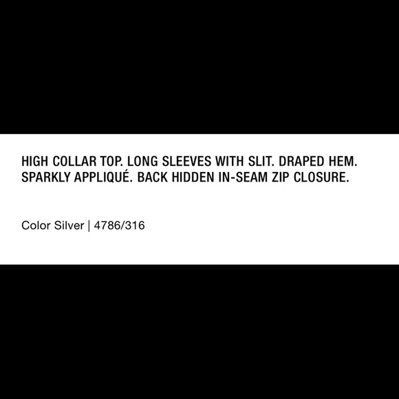 NWT Zara sequin silver top - Picture 3 of 3